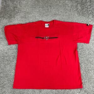 VINTAGE Tampa Bay Buccaneers Shirt Mens Extra Large Red Black Embroidered Y2K